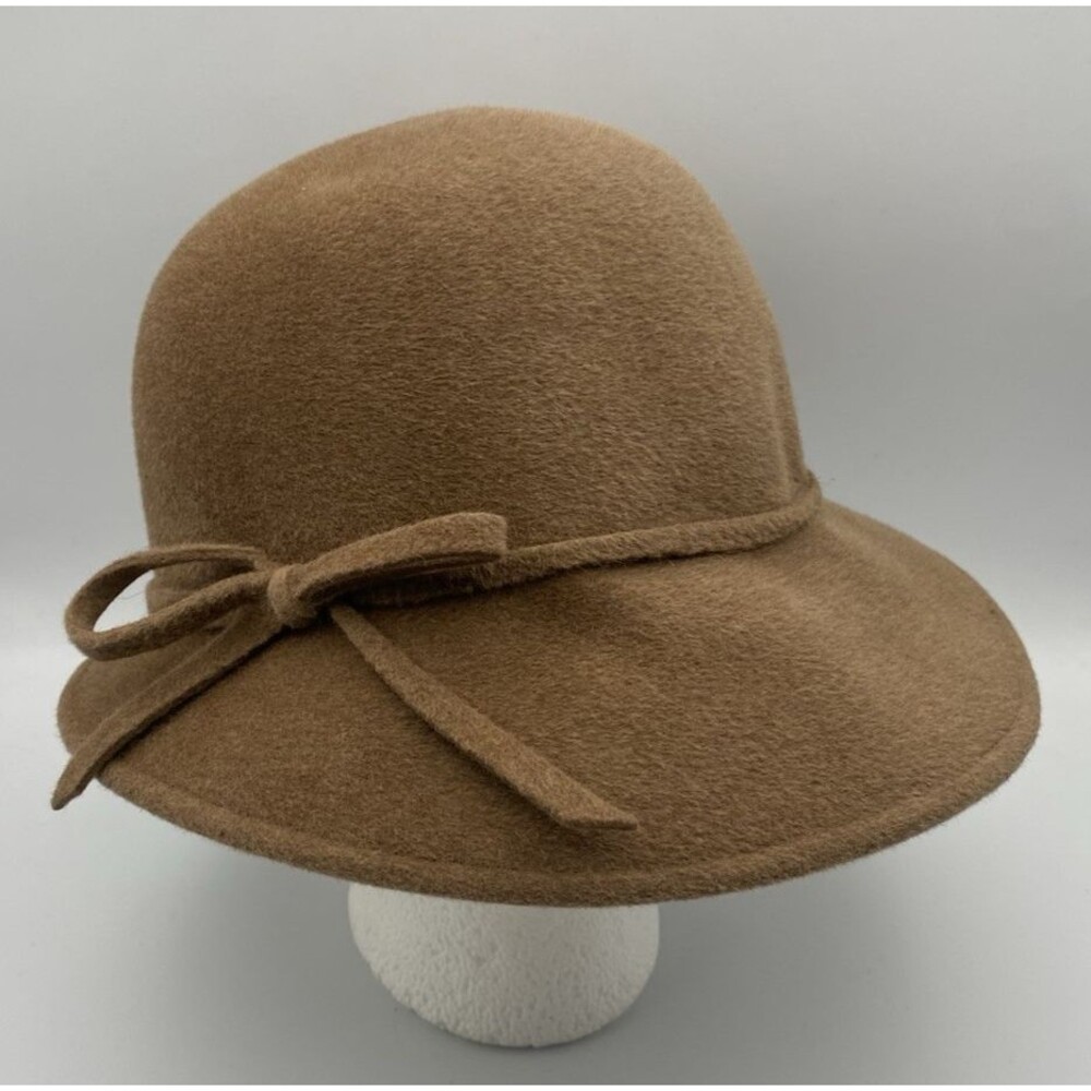 Vintage Marshall Field & Company Brown 100% Rabbit Hare Fur Fedora Hat England